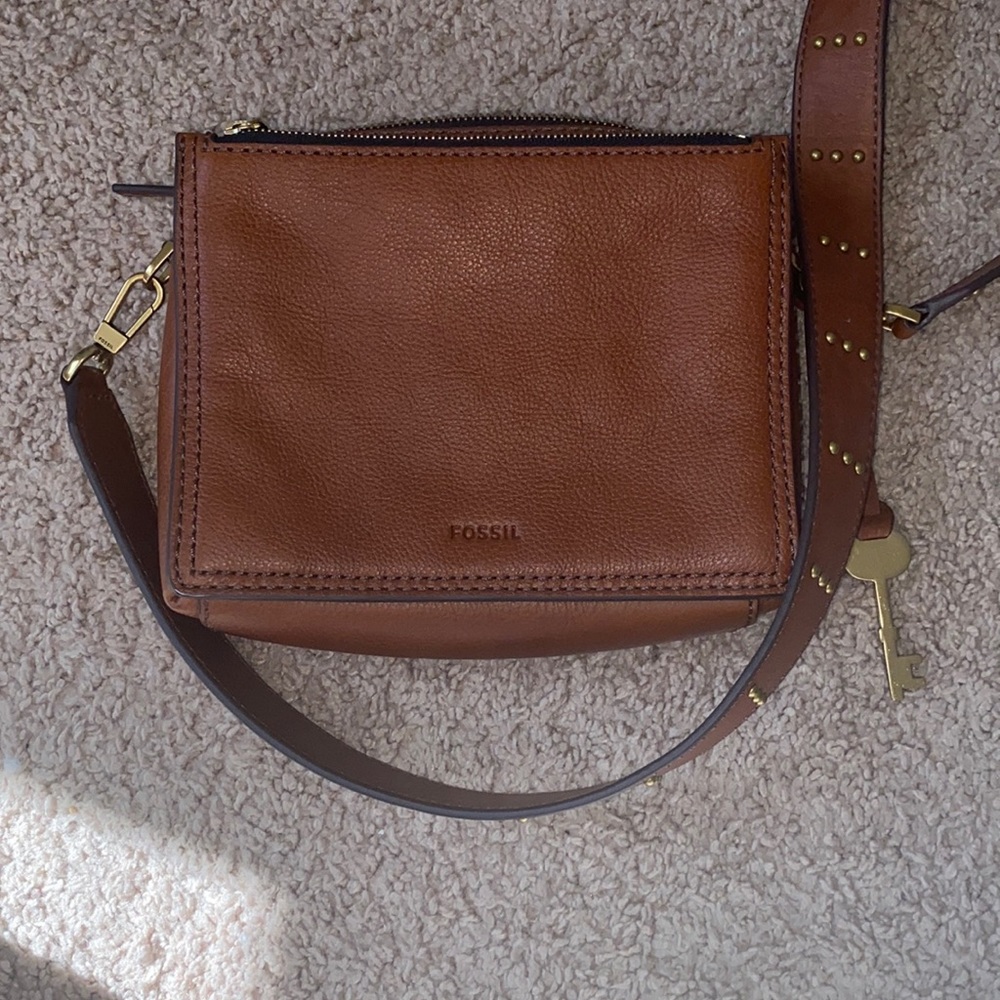 New leather bag brown